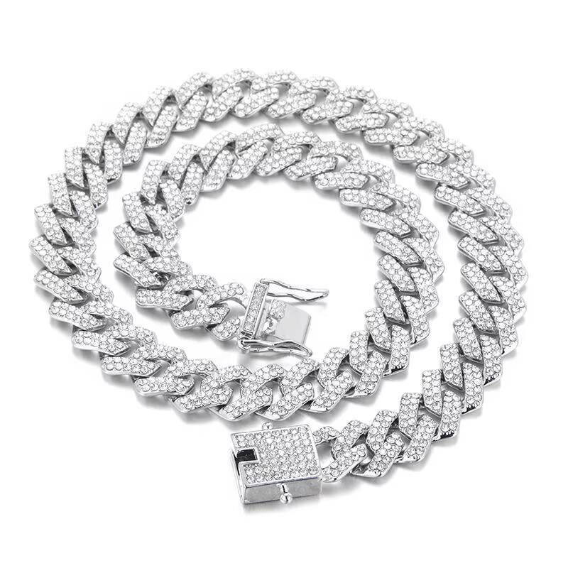 Gilded ice cold, hip-hop gold Miami Cuban men's and women's chain necklace/