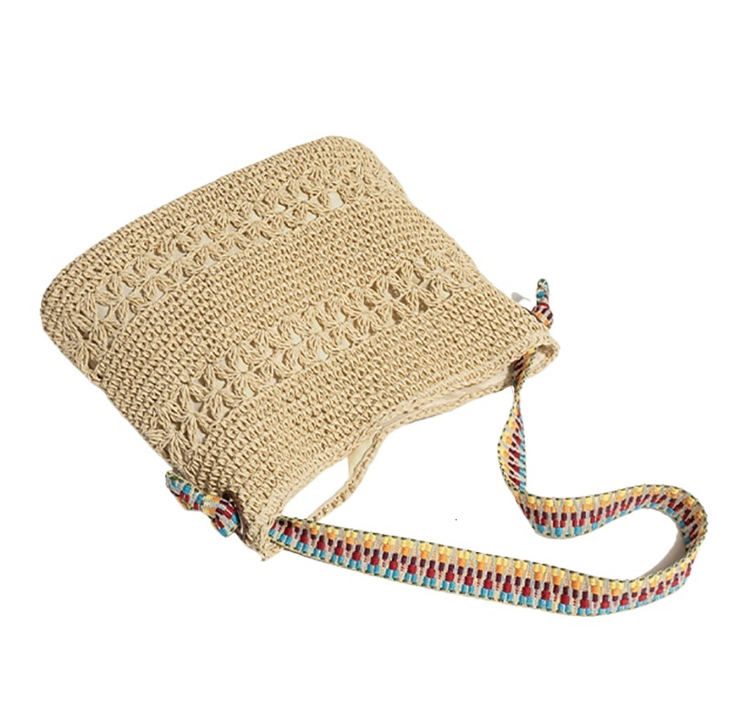 designer Vintage Ethnic Style Casual Beach Vacation Large Capacity Simple Commuter Lazy Style Single Shoulder Tote Bag