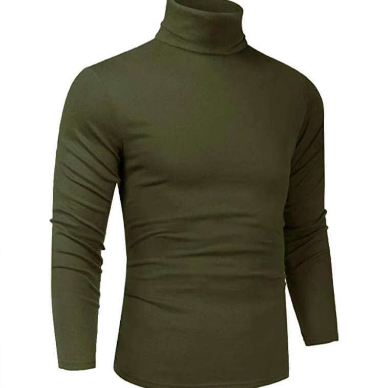 European Multi Youth Large Size High Collar Solid Color Hoodie Long Sleeve Spring and Autumn Winter Knitted Shirt 2025 Versatile New Trendy Clothing I