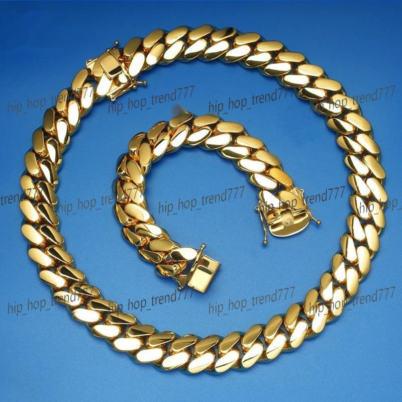 Jewelry Custom 30mm Cuban Link Chain 925 Sterling Silver 10K 14K 18K Gold Plated Miami Hiphop Cuban Link Necklace