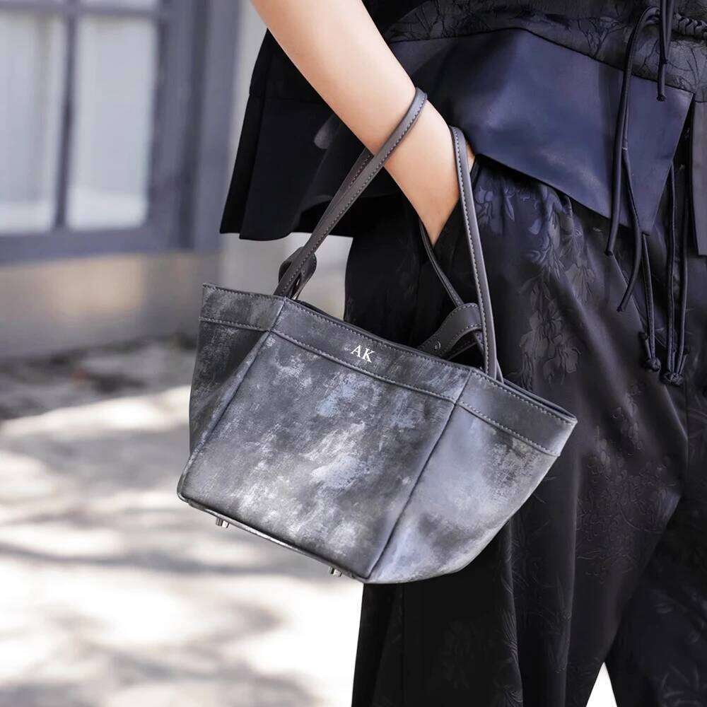 Fashion Silk Women Bucket Suede Leather Female Party Handbag Custom Name Multiple Lady Shoulder Bag With Top Handles