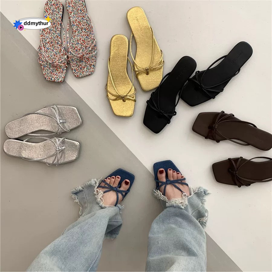 Plus Size Flat Toe Clip-On for Women, Outdoor Wear, 2025 New Summer Style, Silver Sandals ddmythur