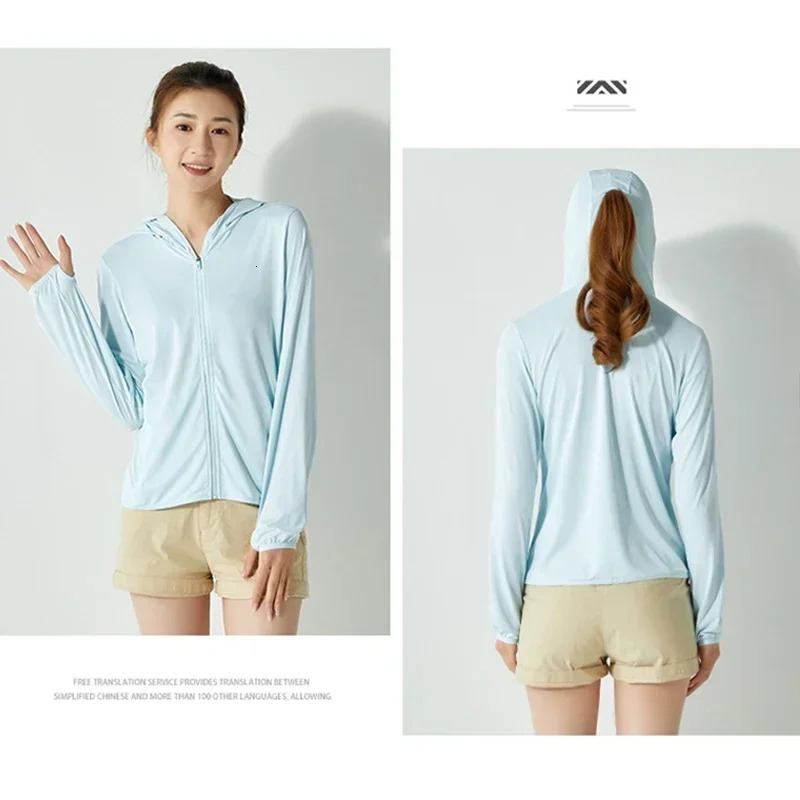 Summer Lightweight High-quality Ice Silk Outdoor Sunscreen Clothing For Couples Comfortable Cool Breathable UV Resistant Jacket 250529