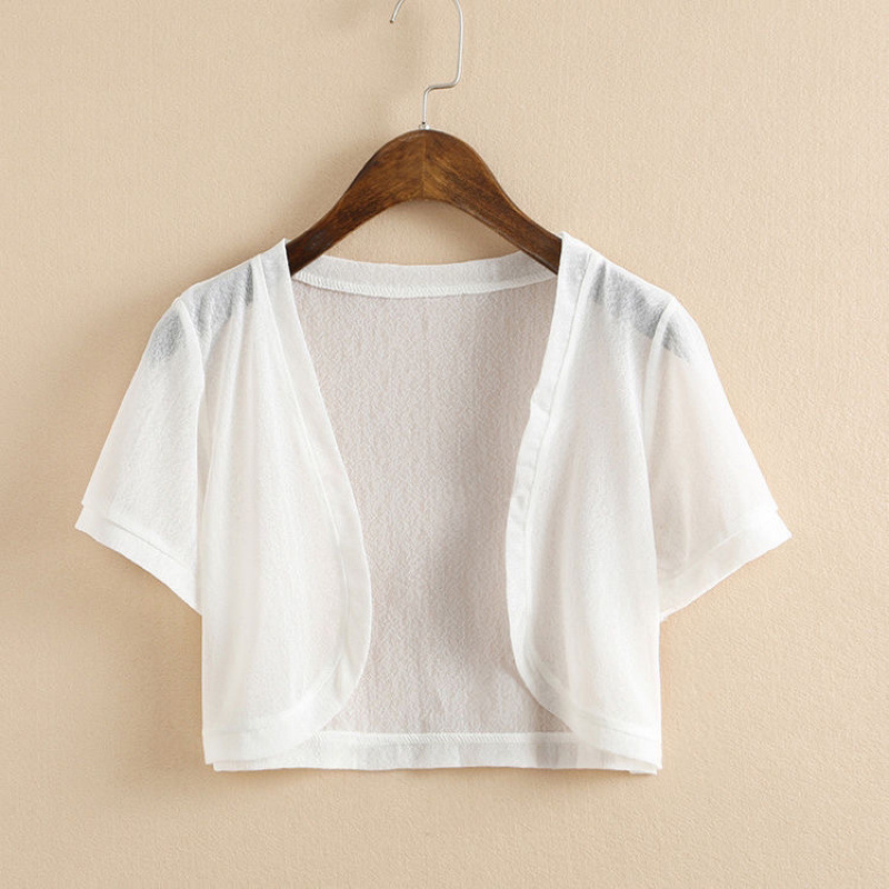 K902 Summer cardigan small shawl women summer chiffon sun protection clothing air conditioning shirt thin small waistcoat large size versatile short o