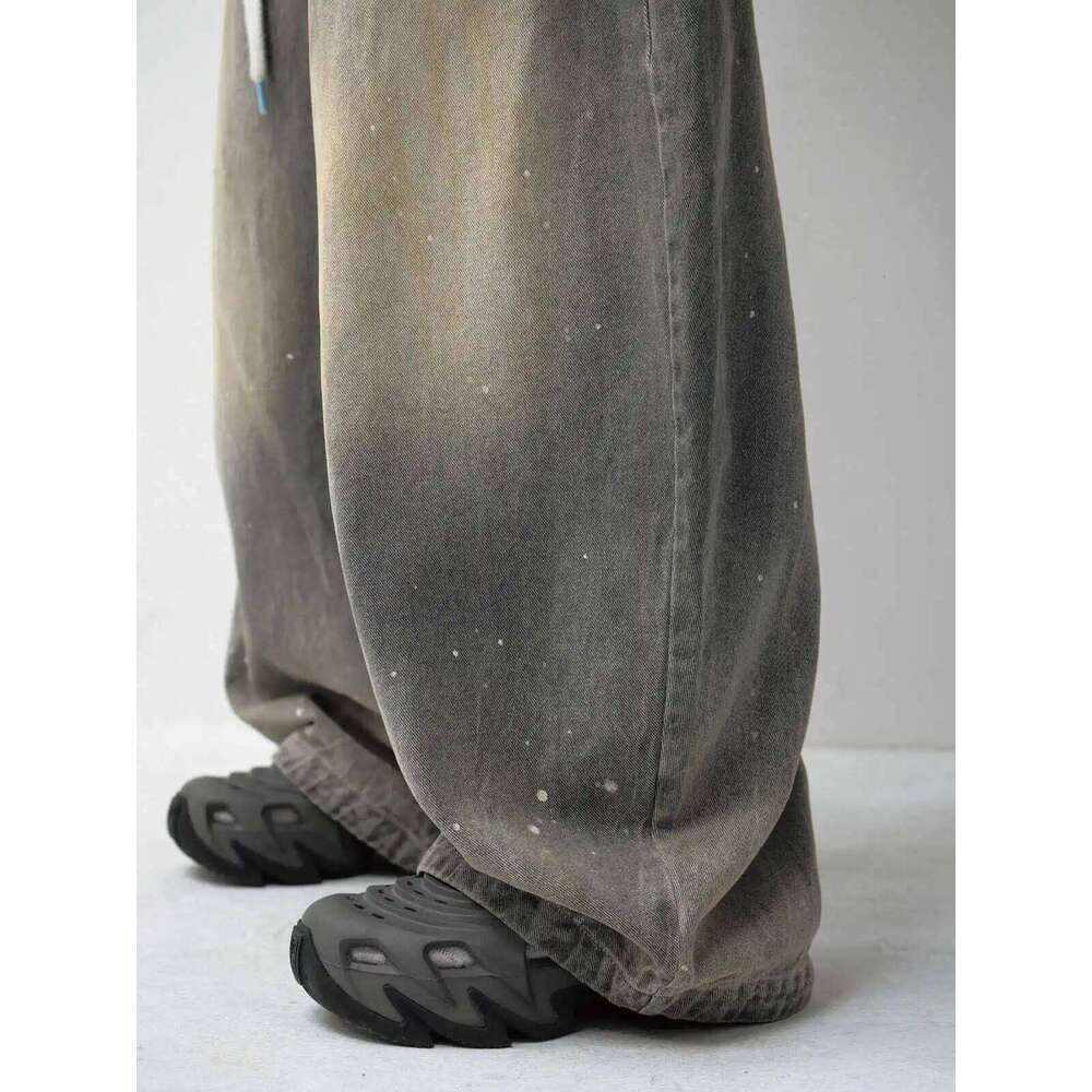 Grey Women's Jeans Baggy Fashion Vintage Streetwear Y2k Wide Leg Straight Jean High Waist Trouser Classic Oversized Denim Pants