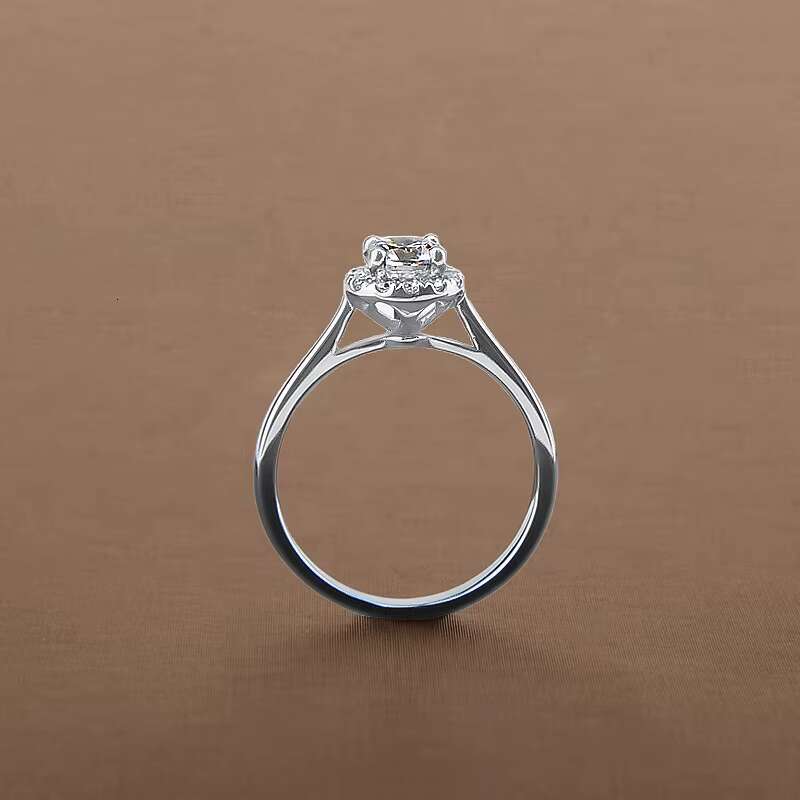 Moissanite Diamond Ring Wedding Engagement Ring 925 Sterling Silver Wholesale Luxury Round Engagement Bands or Rings ASHABELL