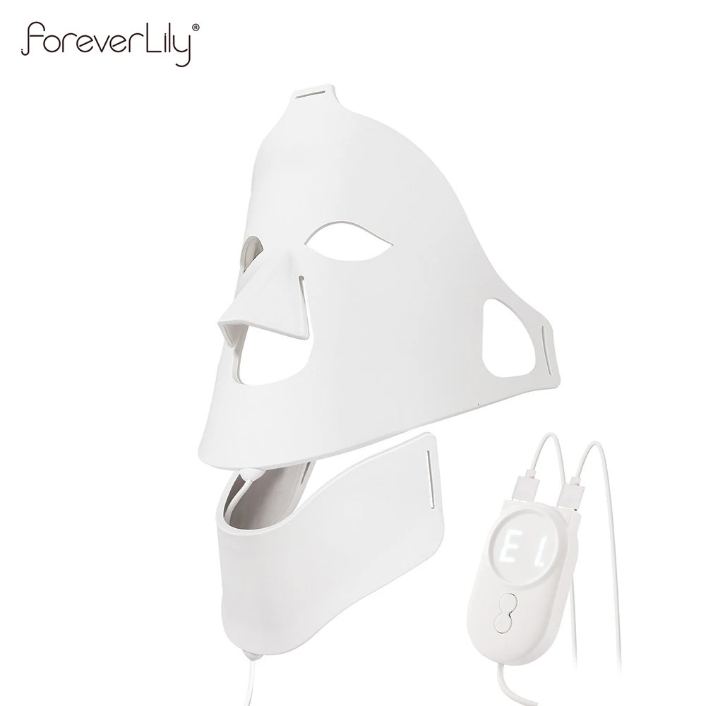 Silicone LED Facial Mask 7 Colors Pon Beauty Face Neck Care Mask Skin Skin Rejuvenation mascara faciales led 250527