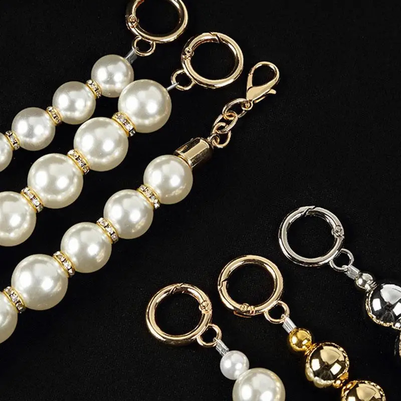 30-35cm Pearls Chain Strap For Handbag Handle Belts DIY purse Replacement Beaded Chain For Shoulder Bag Strap Bag Accessories 250530
