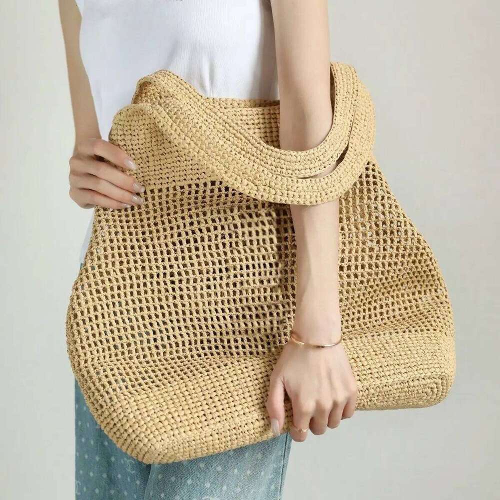Summer New Large Woven Straw Tote - Fashion Boho Beach Women's Crossbody Shoulder Bag, Bversatile Vacation Bag
