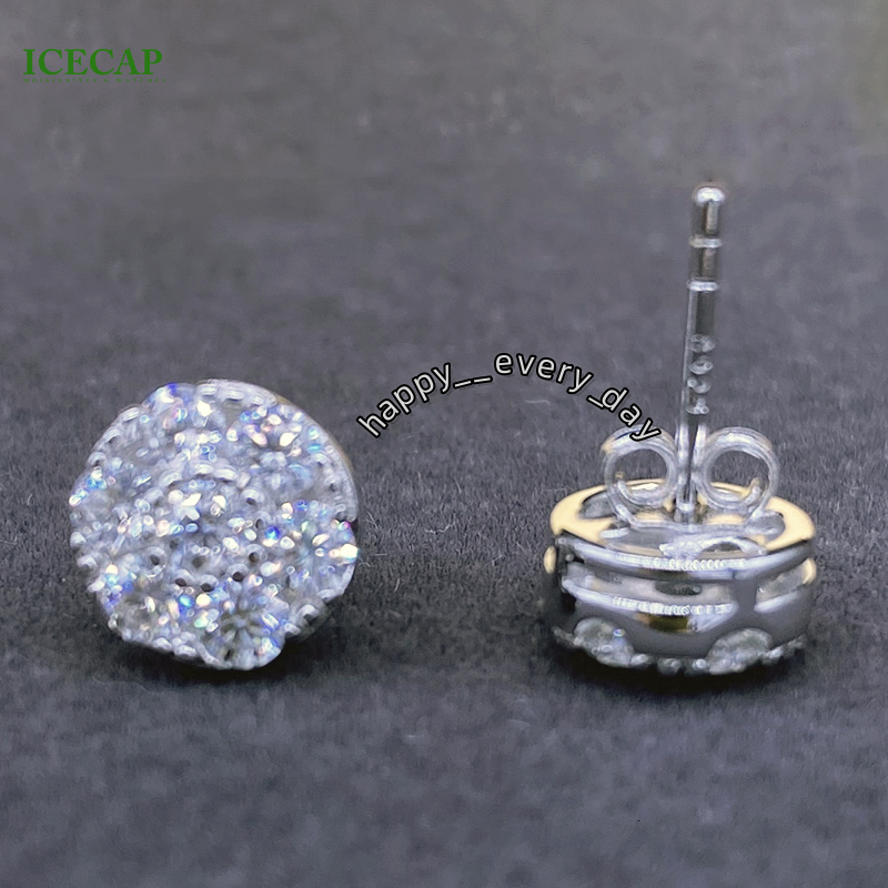 Ready to Ship VVS Moissanite Stud Earrings Wholesale Price 925 Sterling Silver Diamond Men Women Earrings
