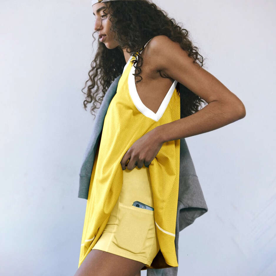 2025 Women's Fitness Top and Shorts Two-Piece Casual Sports Girl Sleeveless Tank Dress Set