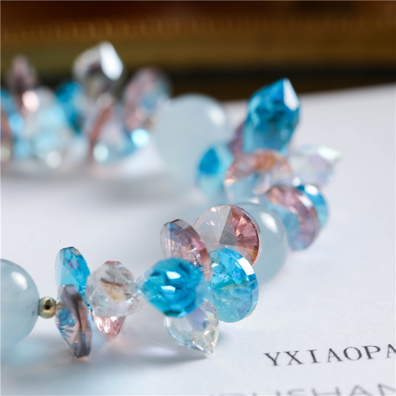 Creative Strawberry Crystal Stone Bracelet Female Japanese Korean Best Friend Fox Pendant Design Sense