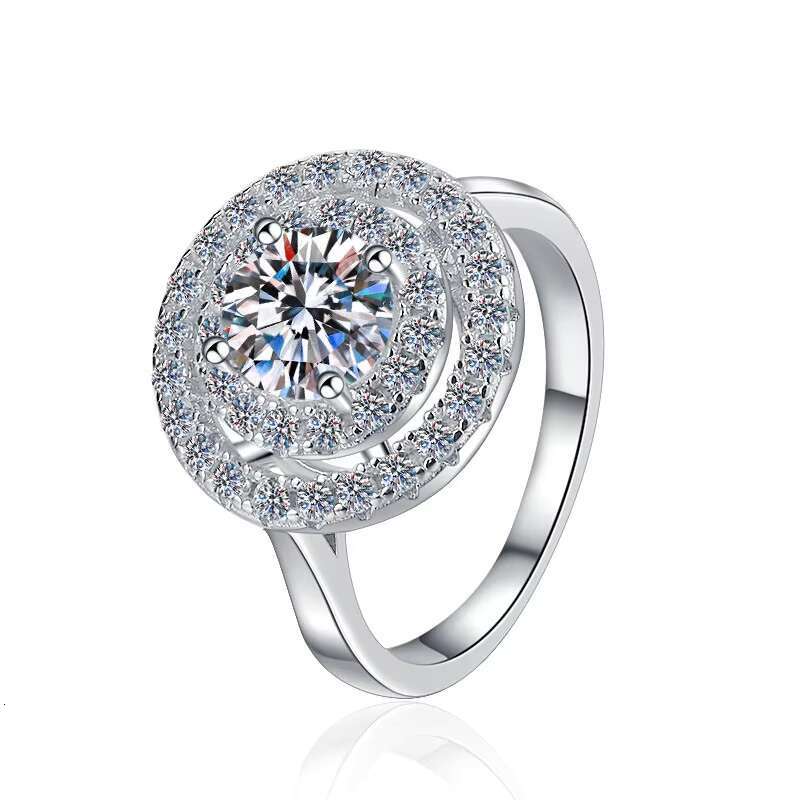Fine Jewel 2024 New Elegant Engagement Wedding Ring S925 Sterling Silver Diamond VVs1 Moissanite Ring for Woman Ladies