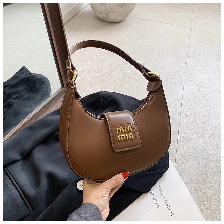 Designer bag armpit bag fashion shoulder bag luxury bag crossbody bag handbag designer spring and summer texture Boston pillow bag high-end retro cros