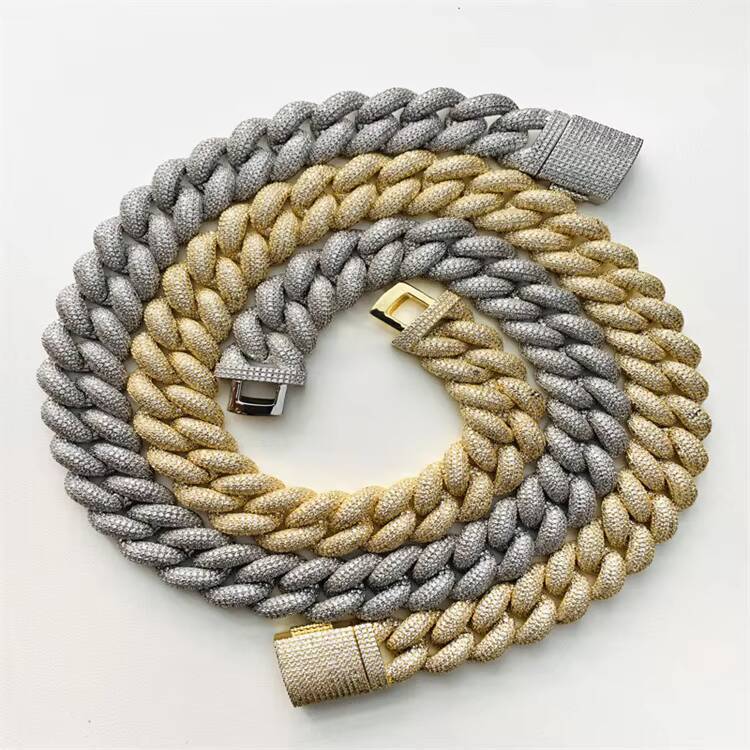 Miami West Coast Style 20mm Cuban k Hip Hop Chain Necklace Fully Covered 3A Zircon Men's Rap Singer Jewelry