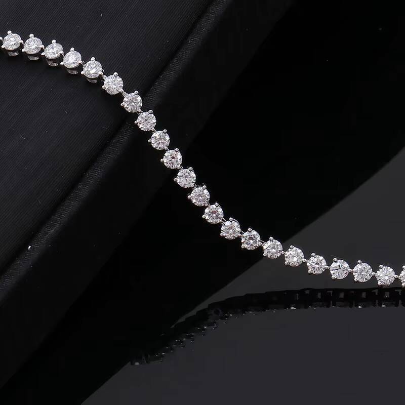 3mm to 5mm Silicone Stone Chain Tennis Sterling Sier Women's Boutique Jewelry Bracelet and Bangle