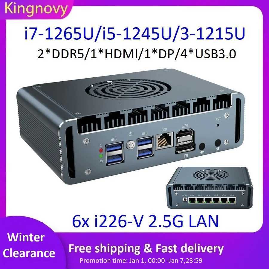 Topton 12th Gen Firewall Mini PC i7 1265U N100 6x2.5G intel i226-V i5 1245U DDR5 NVMe Proxmox pfSense Mini Computer OPNsense X250602