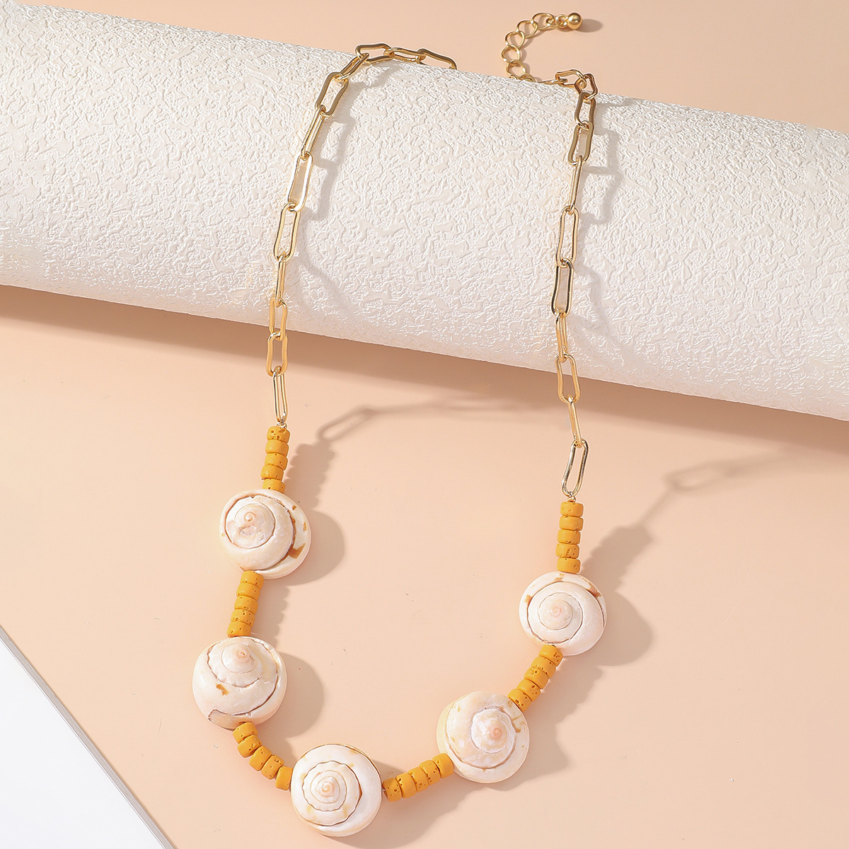 women's beach personalized design, shell pendant necklace, internet famous collarbone chain