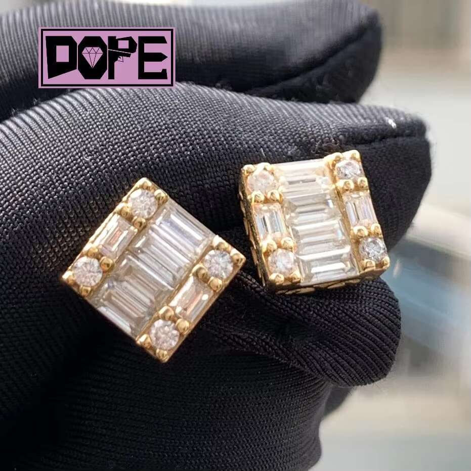 Ready to Ship Fine Jewelry Studs Earrings 925 Sterling Silver D Color VVS Diamond Moissanite Earring