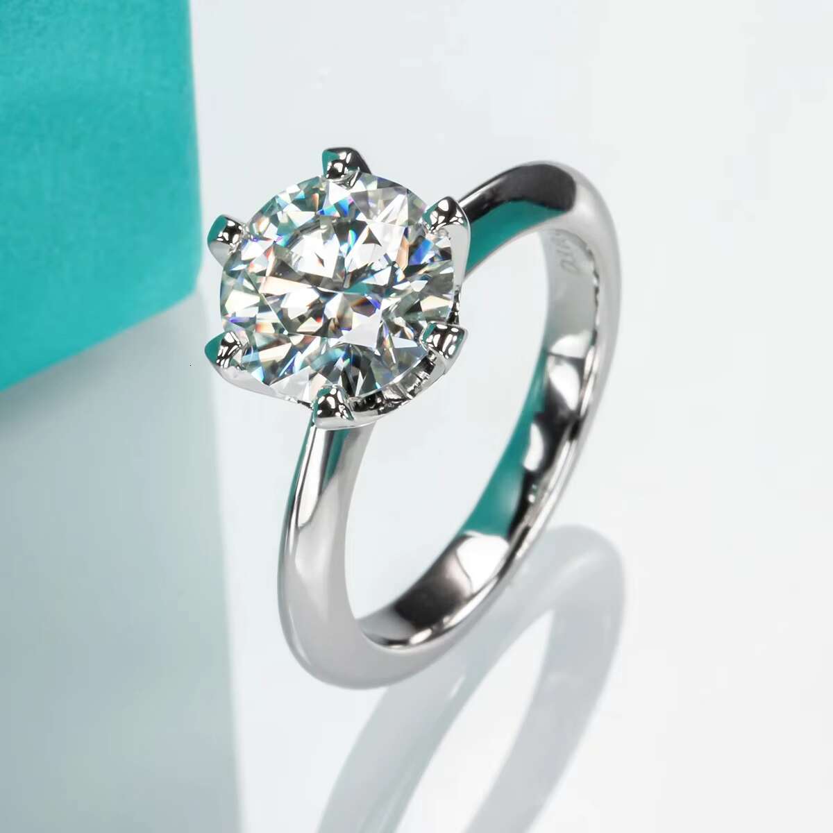 Luxurious Solitaire Moissanite Thick Band Ring 1-5CT Options in 925 Sterling Silver