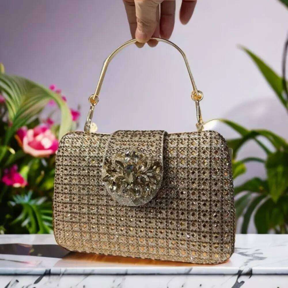 XIYUAN Lady Crystals Bags Women 2024 Sparkling Dia Evening Handbags Metal Clutch Purses And Handbag Wedding Purse