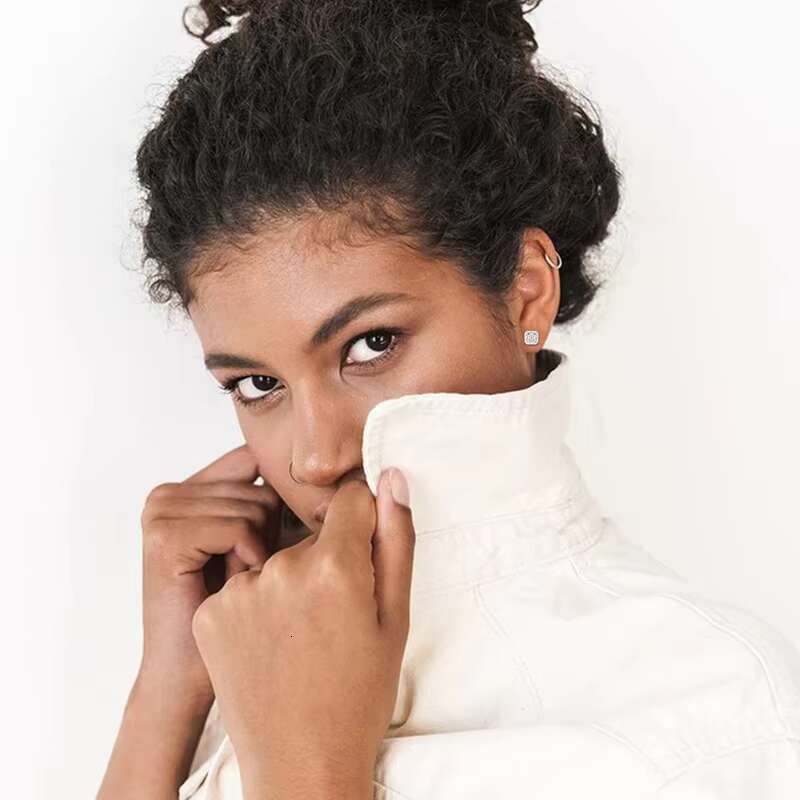 D VVS1 Ascher Cut Moissanite Square Stud Earrings 925 Sterling Silver High Quality For Women