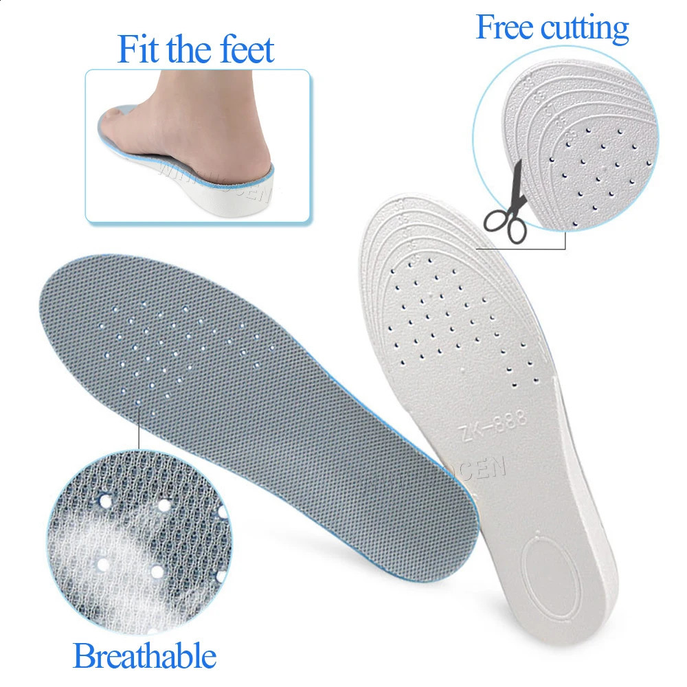1.5-3.5cm Height Increase Insole Breathable Sport Sole Pad Heel Insert Taller Support Absorbant Foot Pad for Men Or Women 250528