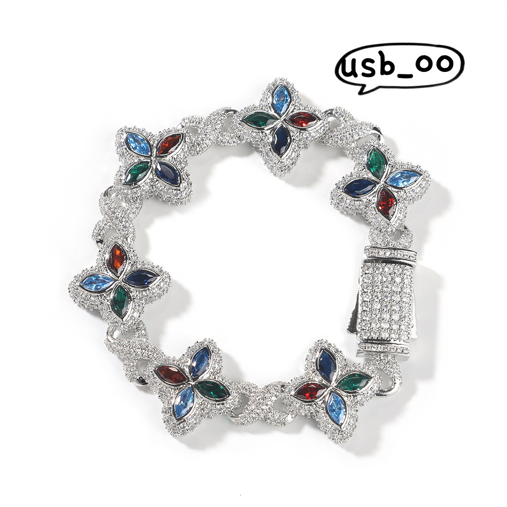 Hip-hop style Miami Cuban chain VVS Moissanite cross infinity symbol necklace unisex