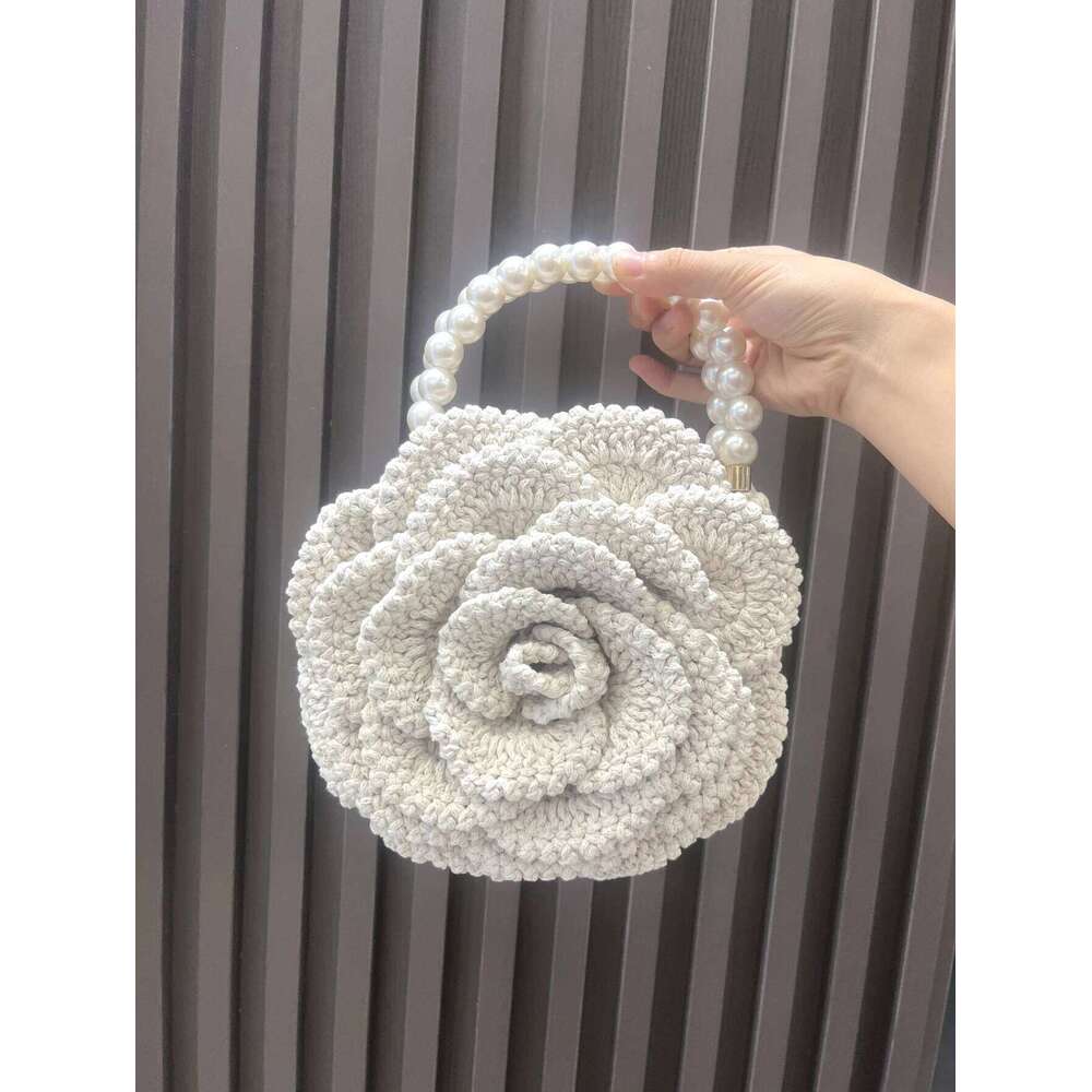 handmade Crochet flower shape Evening clutch Bag Purses and handbag Designer banquet Women's bag