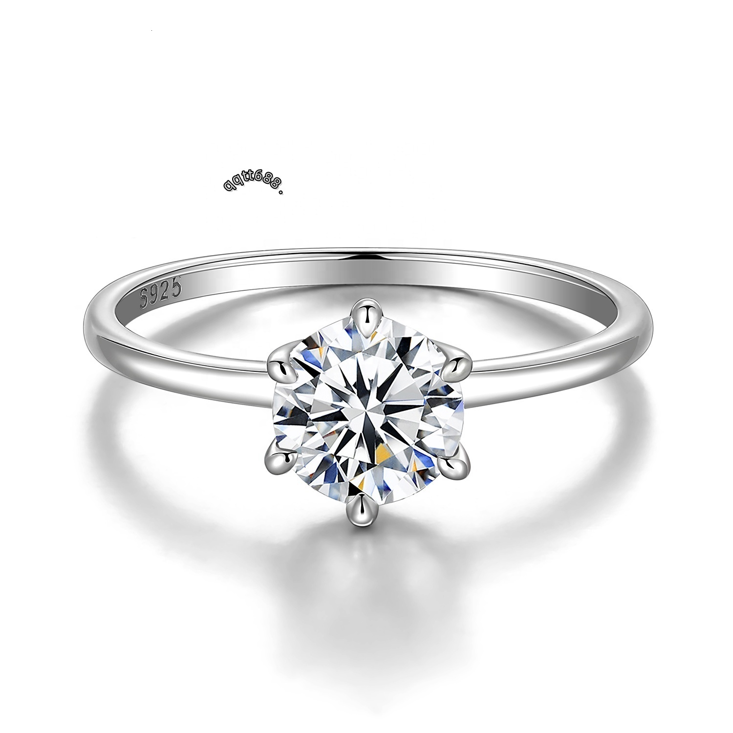 OAHLAN Stylish Real 1ct Moissanite Engagement Rings for Women S925 Sterling Silver Wedding Bands Jewelry With Certificate