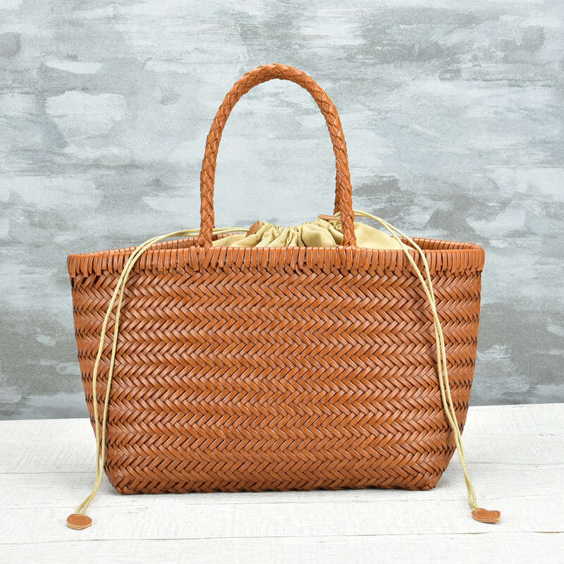 Dragon Diffusion Woven French Style Basket Internet Celebrity Women's Bag Manufacturer 2025 Elegant Versatile New Trendy Ins