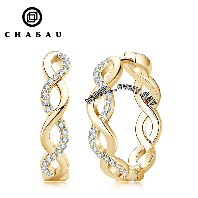 Fashion Jewelry Earrings Moissanite 925 Sterling Silver Twisted 1mm VVS Moissanite Hoop Earrings With Gra Certificate