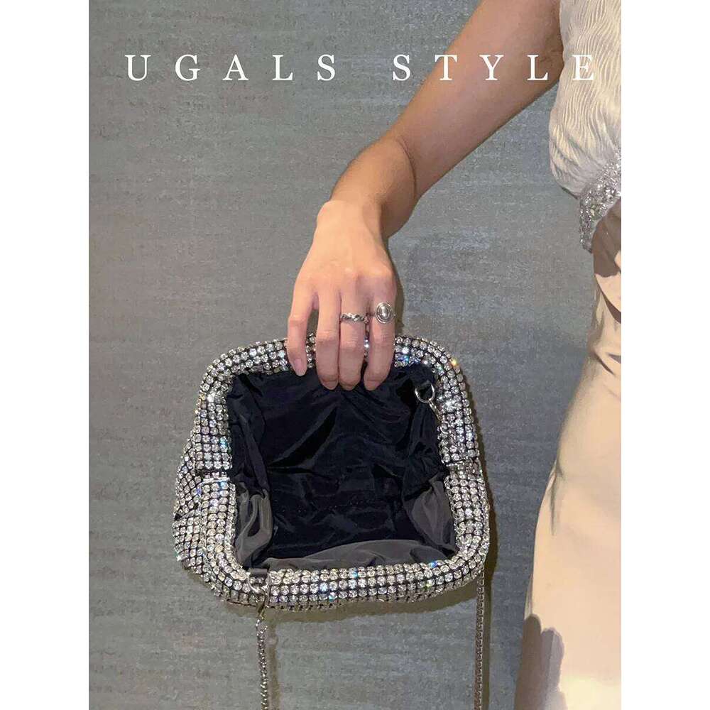 Women Cloud Dia Purses Handbags Designer Bucket Clutch Purse Evening Banquet Crystal Rhinestone Shoulder Bag