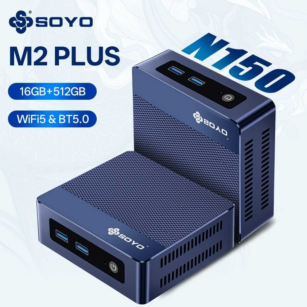 SOYO Mini PC M4 Plus Intel Twin Lake- N150 M2 Plus2 N100 WiFi5 BT5.0 16GB DDR4 512GB SSD M4 Air N95 M2 N4000 Portable Computer X250602