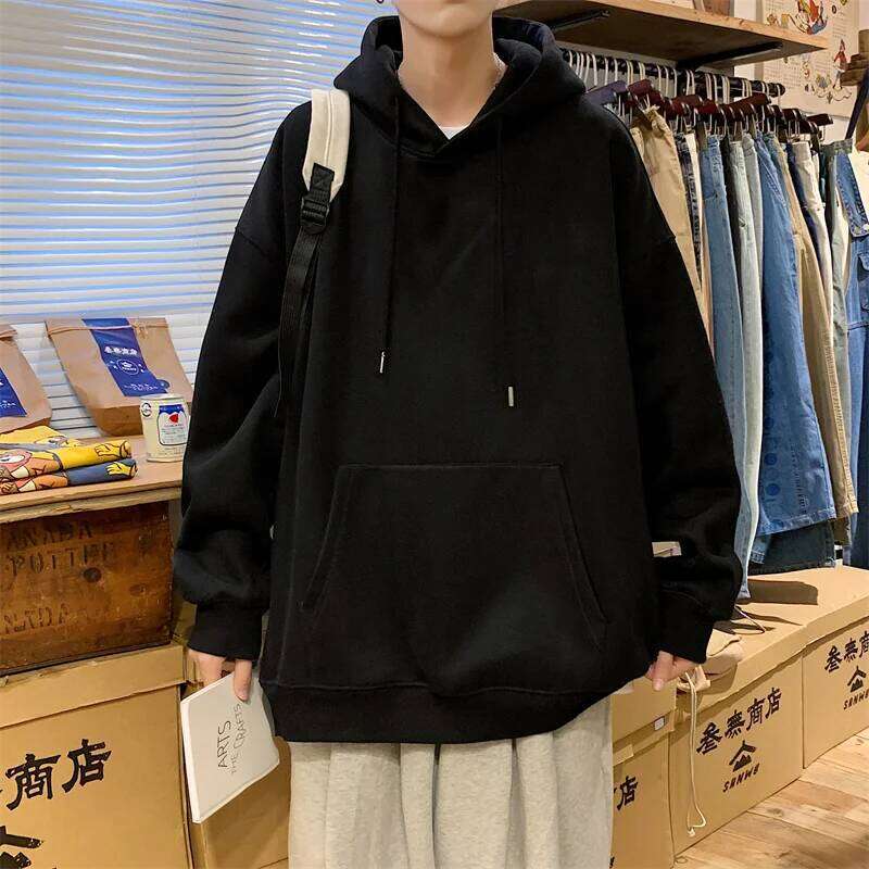 Coats Designer Women Fashion Brand Men's Oversized Graphic Hooded Mens Japanese Streetwear Haruku Sweatshirts Black White Hoodies Designer