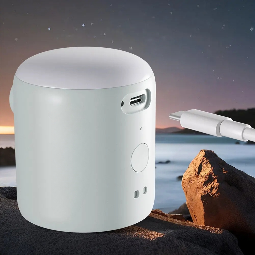 Camping Light Mini Air Inflator Pump 4000Pa Electric Air Pump USB Rechargeable Mini Inflate Deflate Pump for Air Mattresses Beds USB Battery Air Pumps