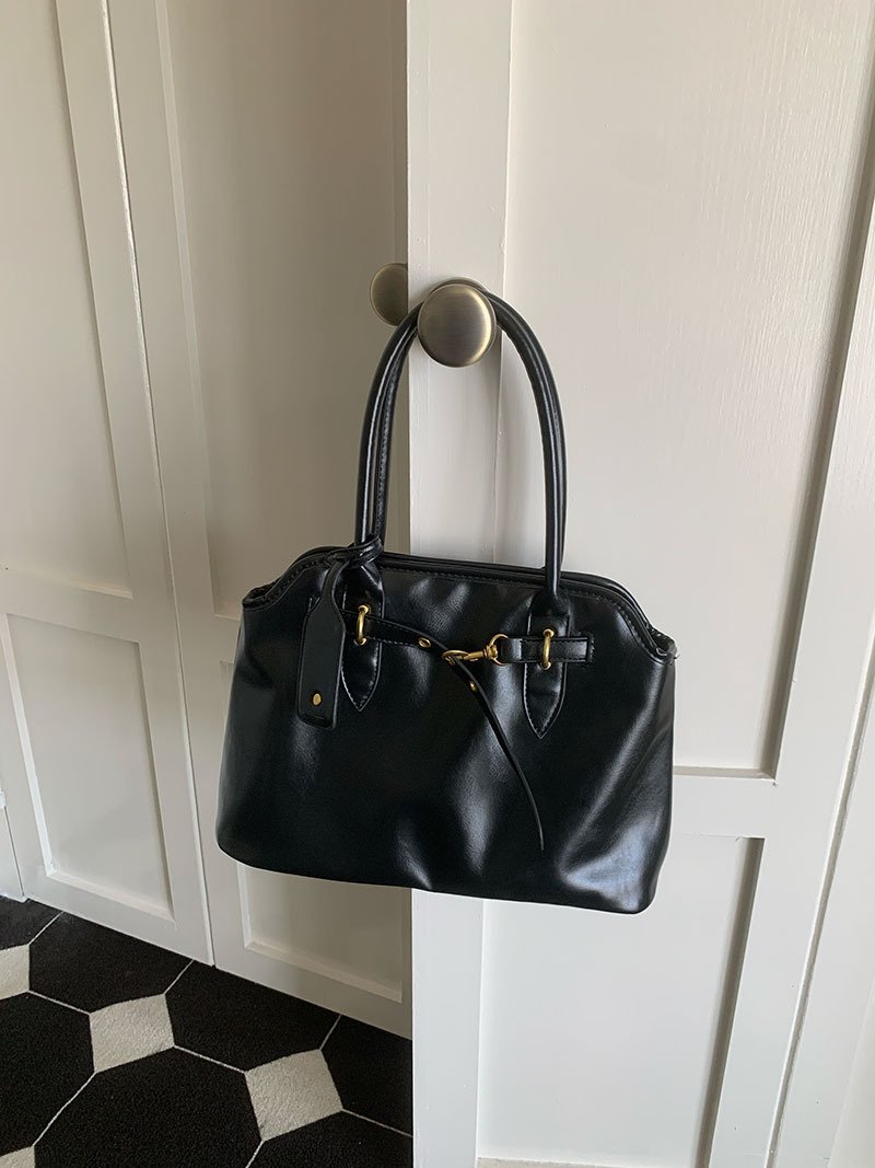 designer Vintage Lazy Style Briefcase Bag for Women, Large Capacity, Textured, Versatile, Simple, Niche Design, Handheld and Shoulder Tote Bag