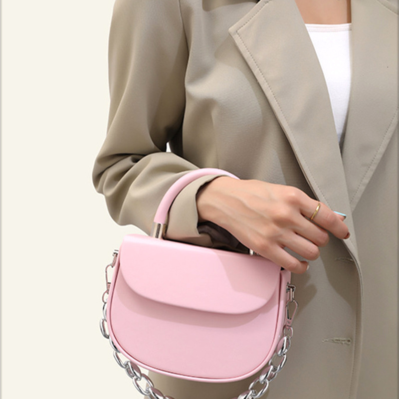 designer 2025 Summer New Women's Pink Sweet Handbag Niche Saddle Bag Fashion Versatile Shoulder Crossbody Bag