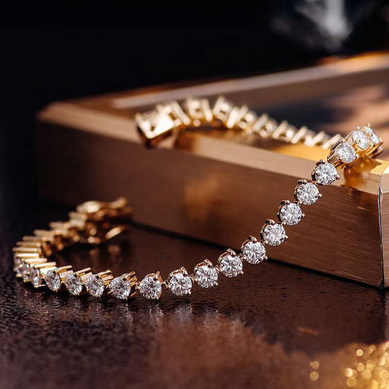 3mm to 5mm Silicone Stone Chain Tennis Sterling Sier Women's Boutique Jewelry Bracelet and Bangle