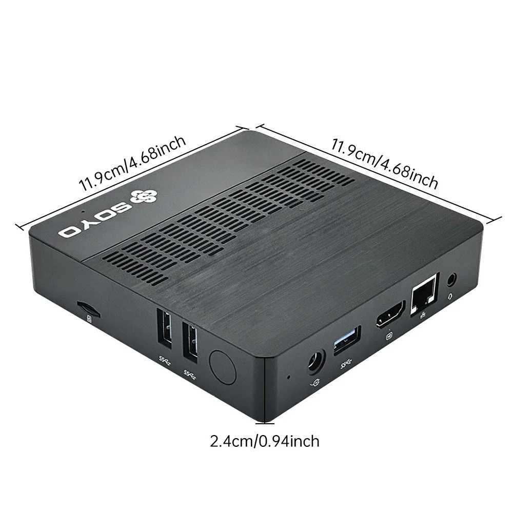 SOYO M2 mini PC Intel Win11Pro WiFi Bluetooth 4.2 Celeron N4000 CPU 6G RAM 64G M.2 SSD HDMI+VGA USB3.0 desktop portable computer X250602