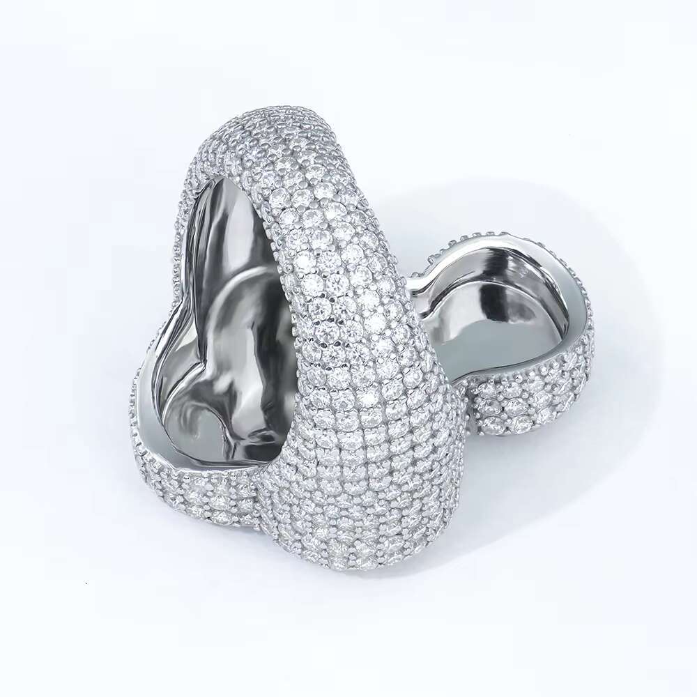 2024 New Custom 925 Sterling Silver VVS Moissanite Mossanite Diamond Cross Rings Unisex Hip Hop Fine Jewelry Men GRA Gift