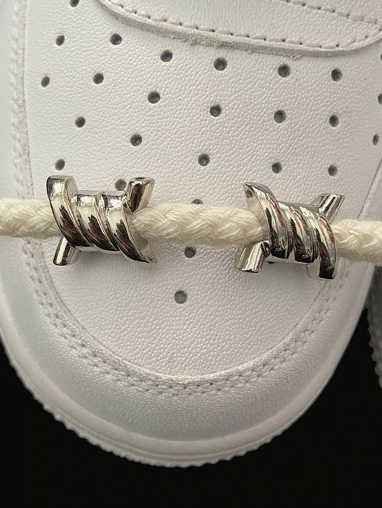 6pcs Punk Style Boots Shoe Lace Metal Decorative Buckle Detachable Accessory For Sneakers And Flat Shoes 250528