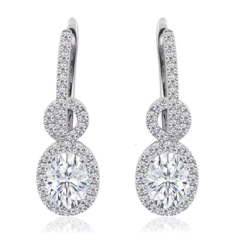 Wholesale High Quality Earrings Moissanite Diamond 18K 14K 10K Gold Earrings for Women Custom Drop Earrings Men