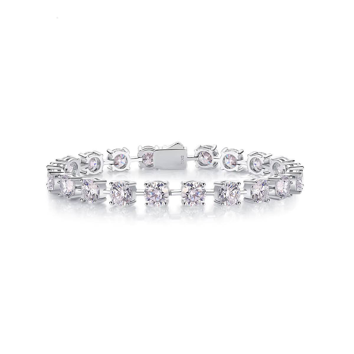 Women's Tennis Sterling Sier GRA Certified VVS D 3mm White Gold Silicon Jewelry Bracelet
