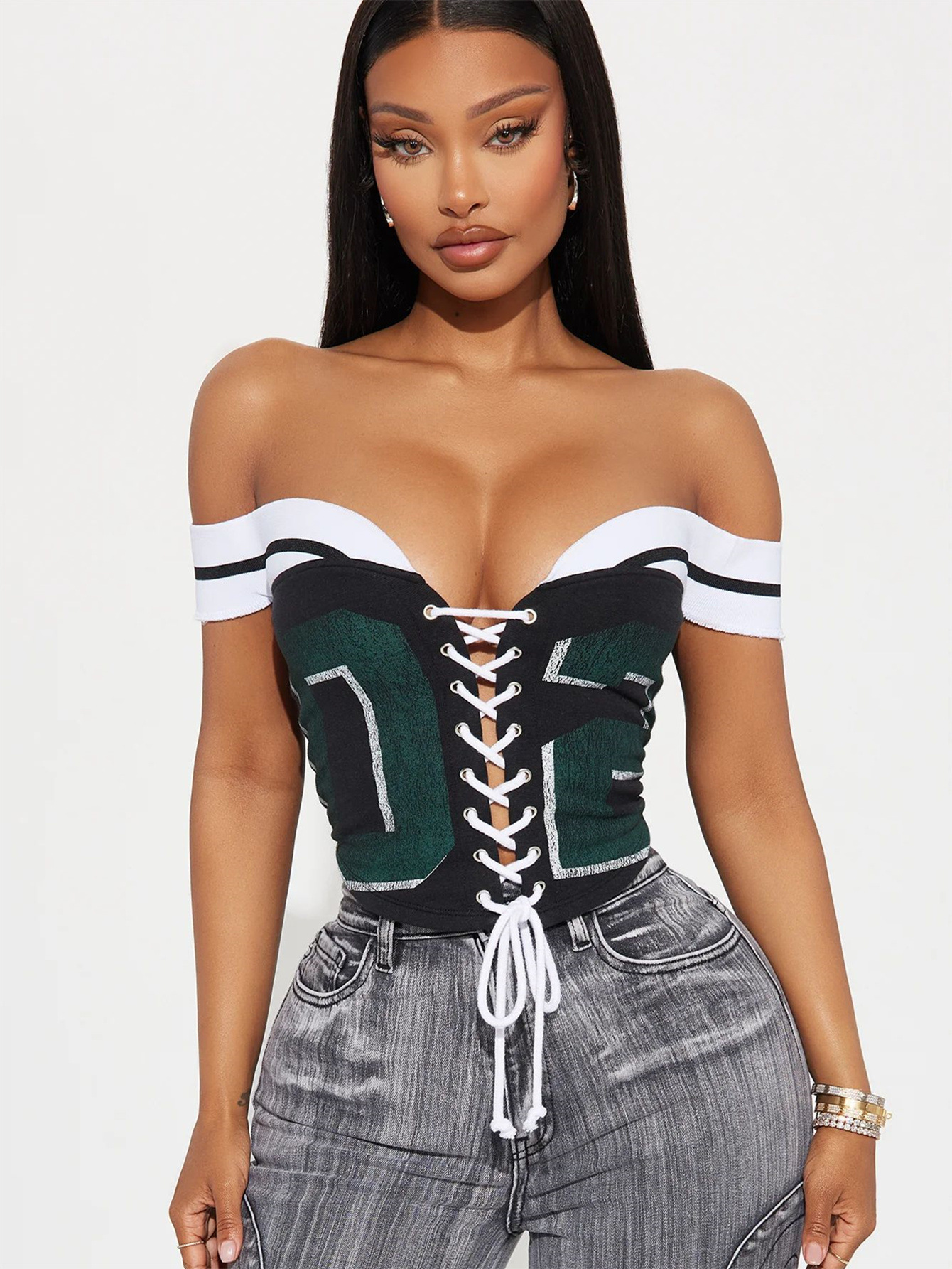 Designer T Shirt Summer European And American Style New Fashion Slim Sexy Printed Tie Strap Crop Top Short Crop Top Essentials Summer Dress
