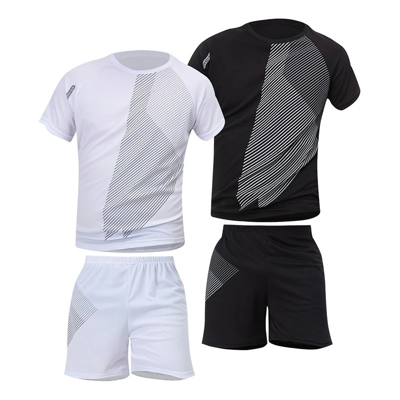 26 Pack Plus Size Mens Quickdrying Shortsleeved Shorts Suit Leisure Sports Running Fitness Tshirt Joker Teen 250530