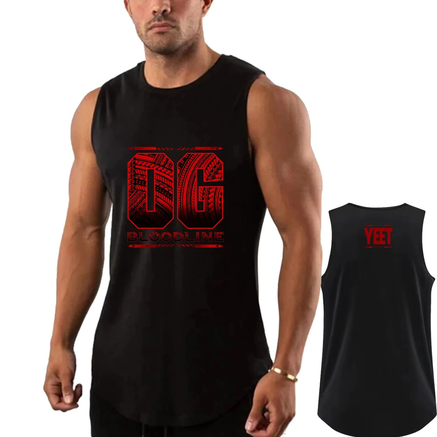 Summer Mens The Bloodline We Ones Wrestling Fans Black Tank Top Street Sports Casual Sleeveless Vest Fashion Oneck Tee 250527