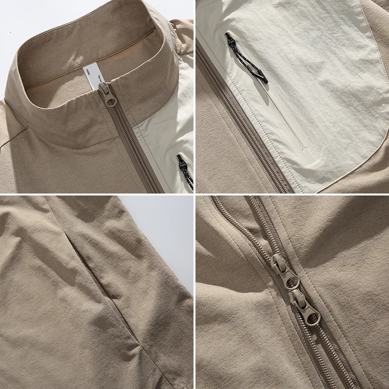 Lightweight Long Sleeve Jacket Spring Summer Men Outdoor Sport Coats Splicing Pocket Women Outdoor Coat Sports Quick Dry Jacket 250529