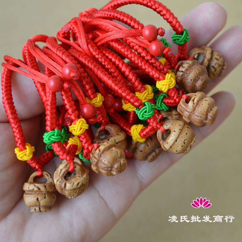 Wood Newborn Core Bracelet Handwoven Peach Blue Red Unisex Baby Hand Rope Children's Accessories designer bag