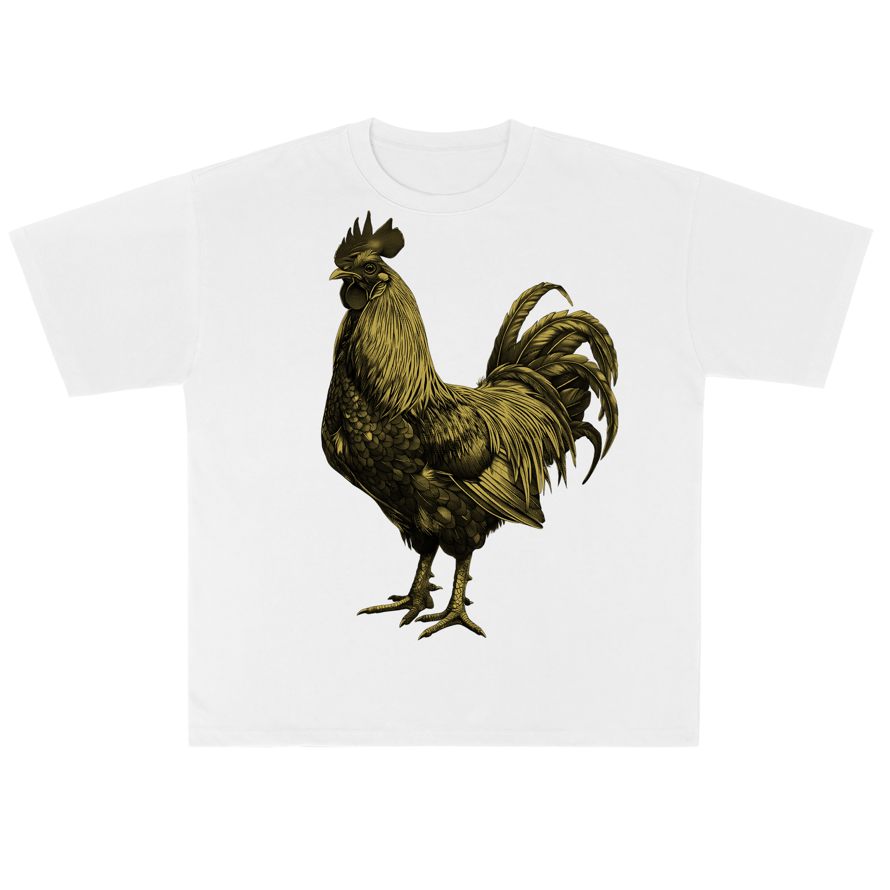 T-shirt men's top designer cotton T-shirt golden chicken short sleeved clothing high-quality fashionable T-shirt